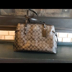 Coach Black Drawstring Handbag/Purse